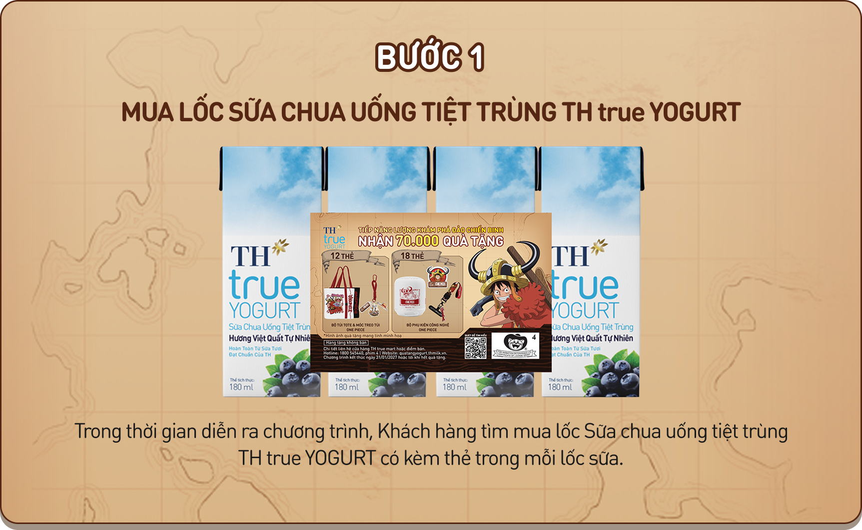 Bước 1: Mua lốc sữa chua uống tiệt trùng TH true YOGURT