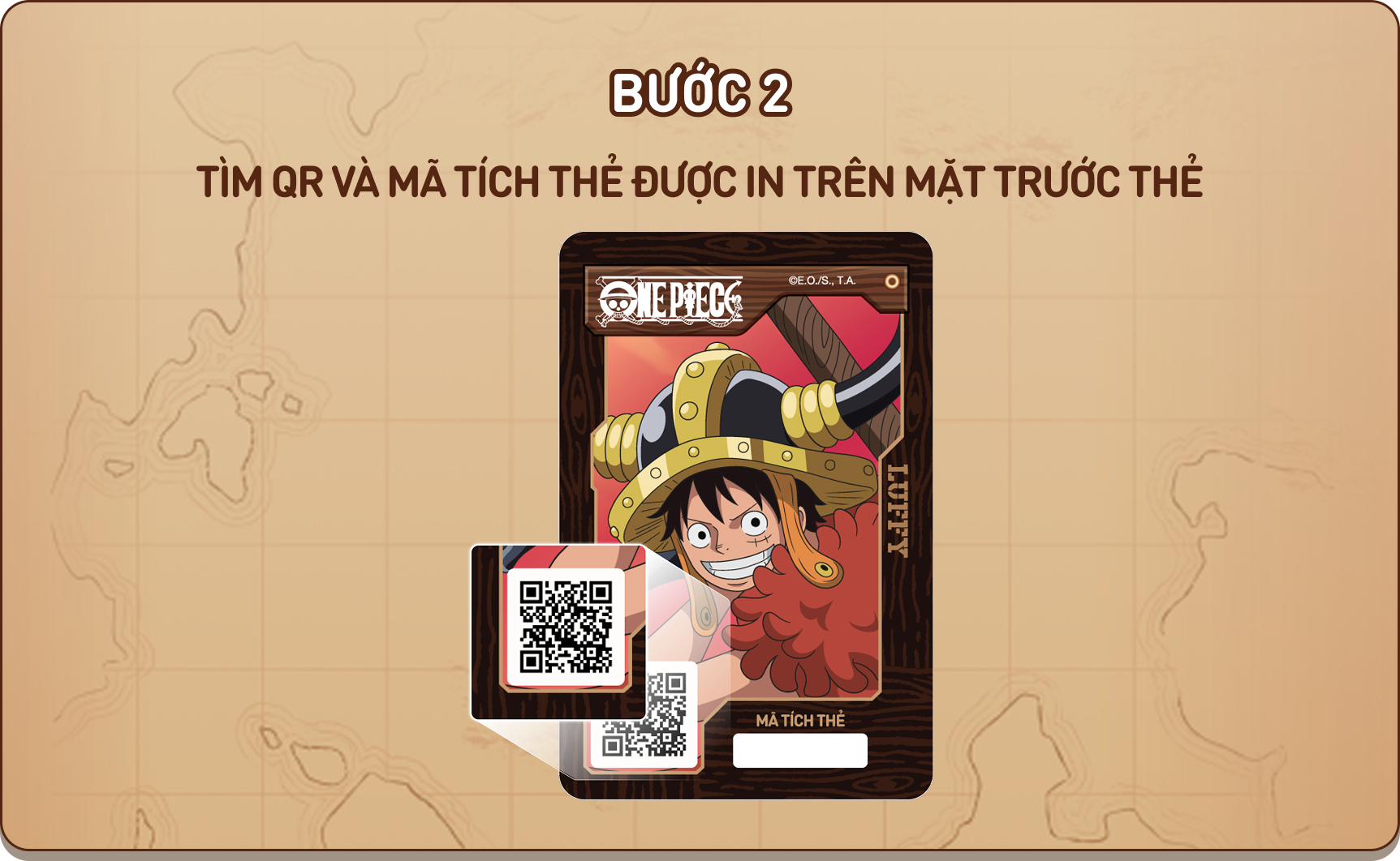 Bước 2: Tìm QR và mã tích thẻ được in trên mặt trước thẻ
